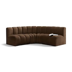 Arc Brown Velvet Modular Sofa