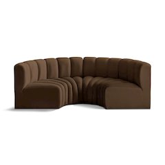 Arc Brown Velvet Modular Sofa