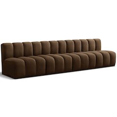Arc Brown Velvet Modular Sofa