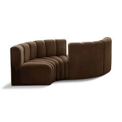 Arc Brown Velvet Modular Sofa