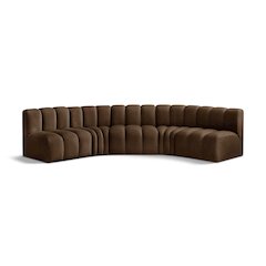 Arc Brown Velvet Modular Sofa