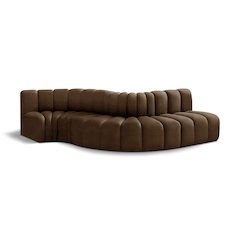 Arc Brown Velvet Modular Sofa