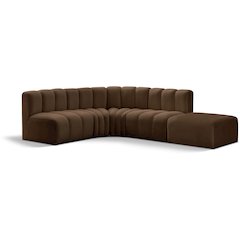 Arc Brown Velvet Modular Sofa
