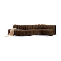 Arc Brown Velvet Modular Sofa