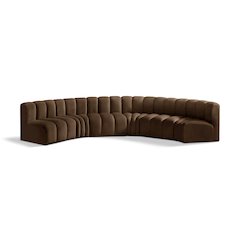 Arc Brown Velvet Modular Sofa