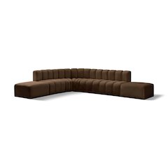 Arc Brown Velvet Modular Sofa