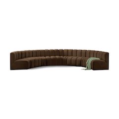 Arc Brown Velvet Modular Sofa