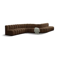 Arc Brown Velvet Modular Sofa