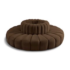 Arc Brown Velvet Modular Sofa
