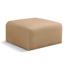 Arc Camel Velvet Ottoman