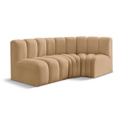 Arc Camel Velvet Modular Sofa