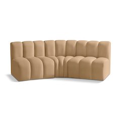 Arc Camel Velvet Modular Sofa