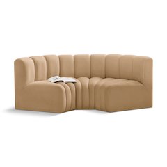 Arc Camel Velvet Modular Sofa