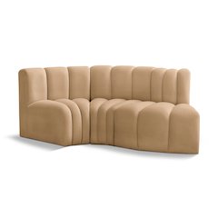Arc Camel Velvet Modular Sofa