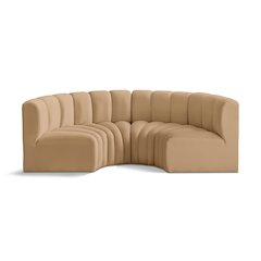 Arc Camel Velvet Modular Sofa