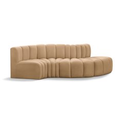 Arc Camel Velvet Modular Sofa