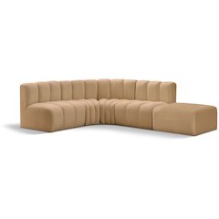 Arc Camel Velvet Modular Sofa