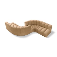 Arc Camel Velvet Modular Sofa