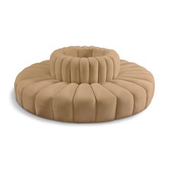 Arc Camel Velvet Modular Sofa