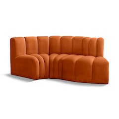 Arc Cognac Velvet Modular Sofa