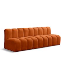 Arc Cognac Velvet Modular Sofa