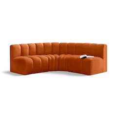 Arc Cognac Velvet Modular Sofa