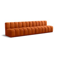 Arc Cognac Velvet Modular Sofa