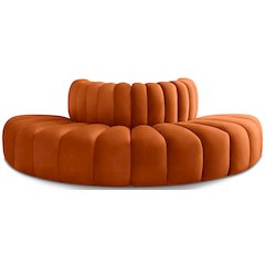 Arc Cognac Velvet Modular Sofa
