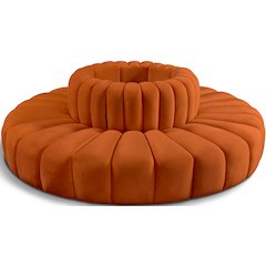Arc Cognac Velvet Modular Sofa