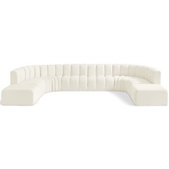 Arc Cream Velvet Modular Sofa