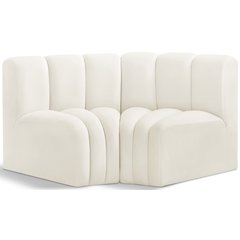 Arc Cream Velvet Modular Sofa