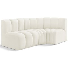 Arc Cream Velvet Modular Sofa