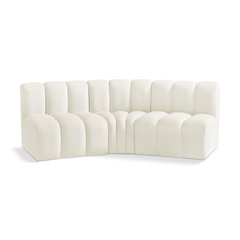 Arc Cream Velvet Modular Sofa