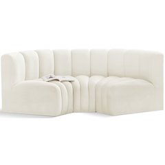 Arc Cream Velvet Modular Sofa