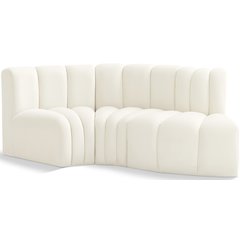Arc Cream Velvet Modular Sofa