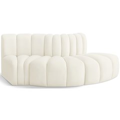 Arc Cream Velvet Modular Sofa