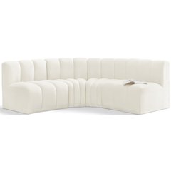 Arc Cream Velvet Modular Sofa