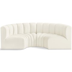 Arc Cream Velvet Modular Sofa