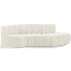 Arc Cream Velvet Modular Sofa