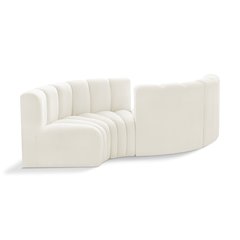 Arc Cream Velvet Modular Sofa