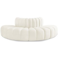 Arc Cream Velvet Modular Sofa