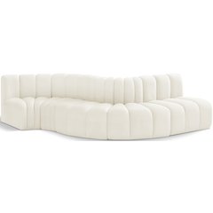 Arc Cream Velvet Modular Sofa