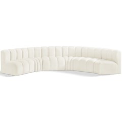 Arc Cream Velvet Modular Sofa