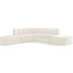 Arc Cream Velvet Modular Sofa