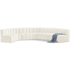 Arc Cream Velvet Modular Sofa