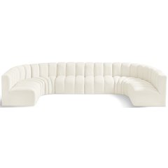Arc Cream Velvet Modular Sofa