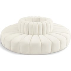 Arc Cream Velvet Modular Sofa