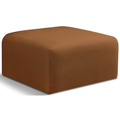 Arc Saddle Velvet Ottoman