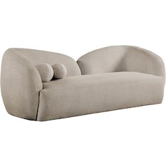 Elowen 91" Beige Fabric Upholstered Sofa