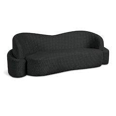 Principessa Black Boucle Fabric Sofa